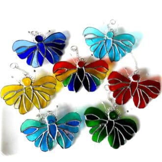 Butterfly stained glass suncatcher colour choice