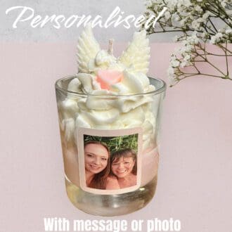 Personalised High Res Photo Label on Whipped Wax Luxury Candle
