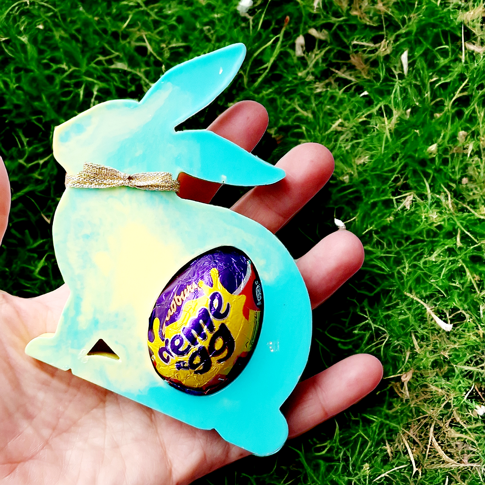 Easter bunny - resin- creme egg - children - gift