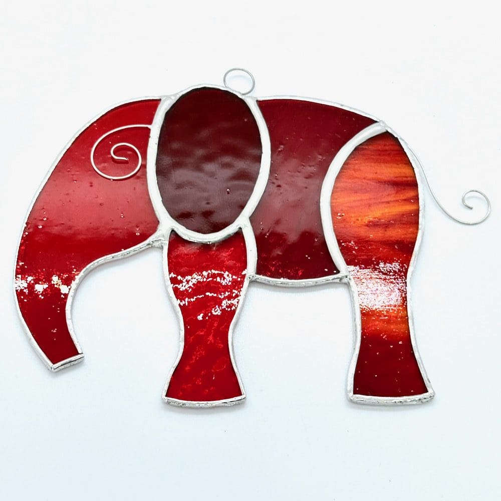 Elephant Stained Glass Suncatcher | The British Craft House