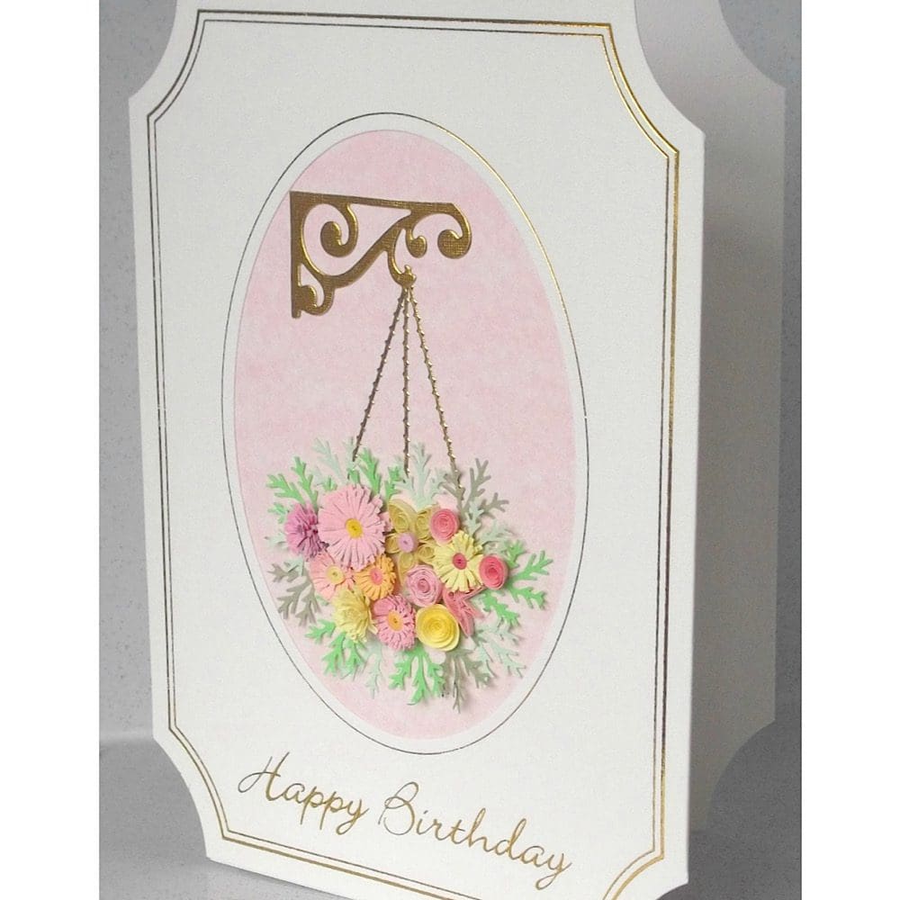 Handmade quilled card for special birthday
