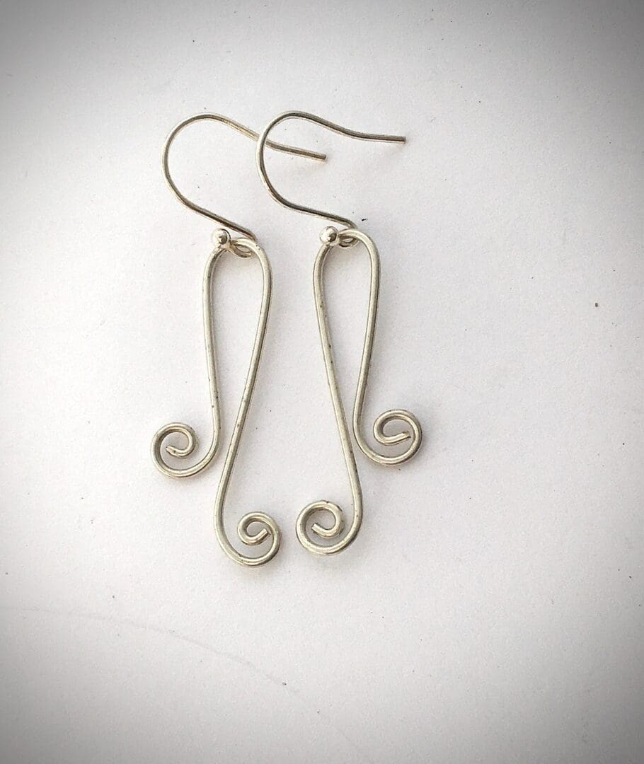 silver wire earrings