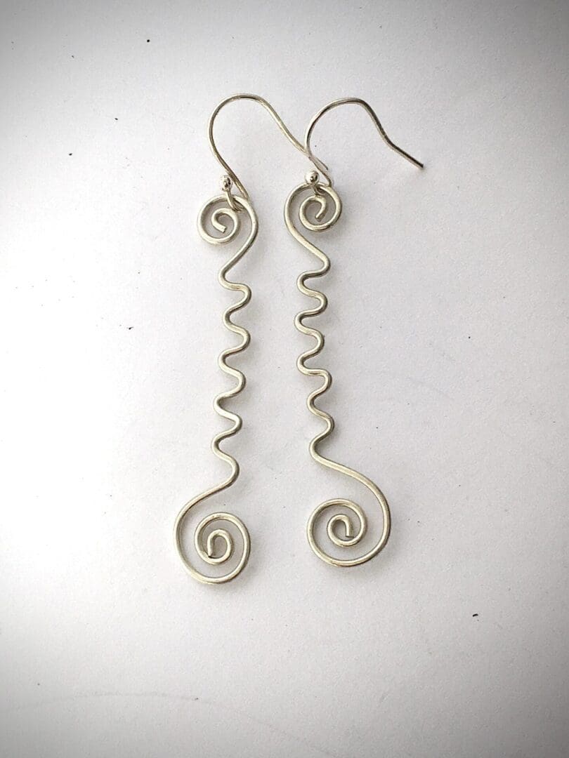 silver wire earrings