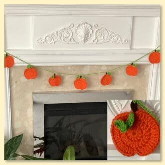 Crochet Autumn pumpkin garland
