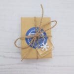 Reindeer brooch + gift wrap (string + handmade glass keepsake) +£3.95