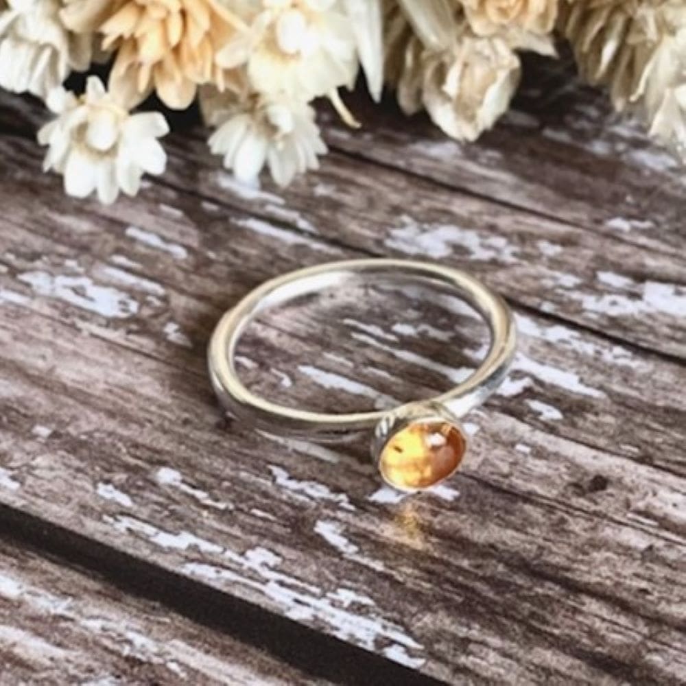 Sterling Silver and Citrine Gemstone Ring