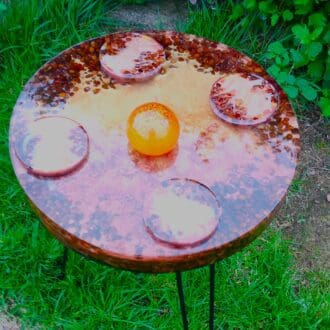 Coffee Table, Side Table, Lamp Table, made with Resin and Coffee Beans, made to order