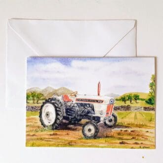 tractor art card david brown