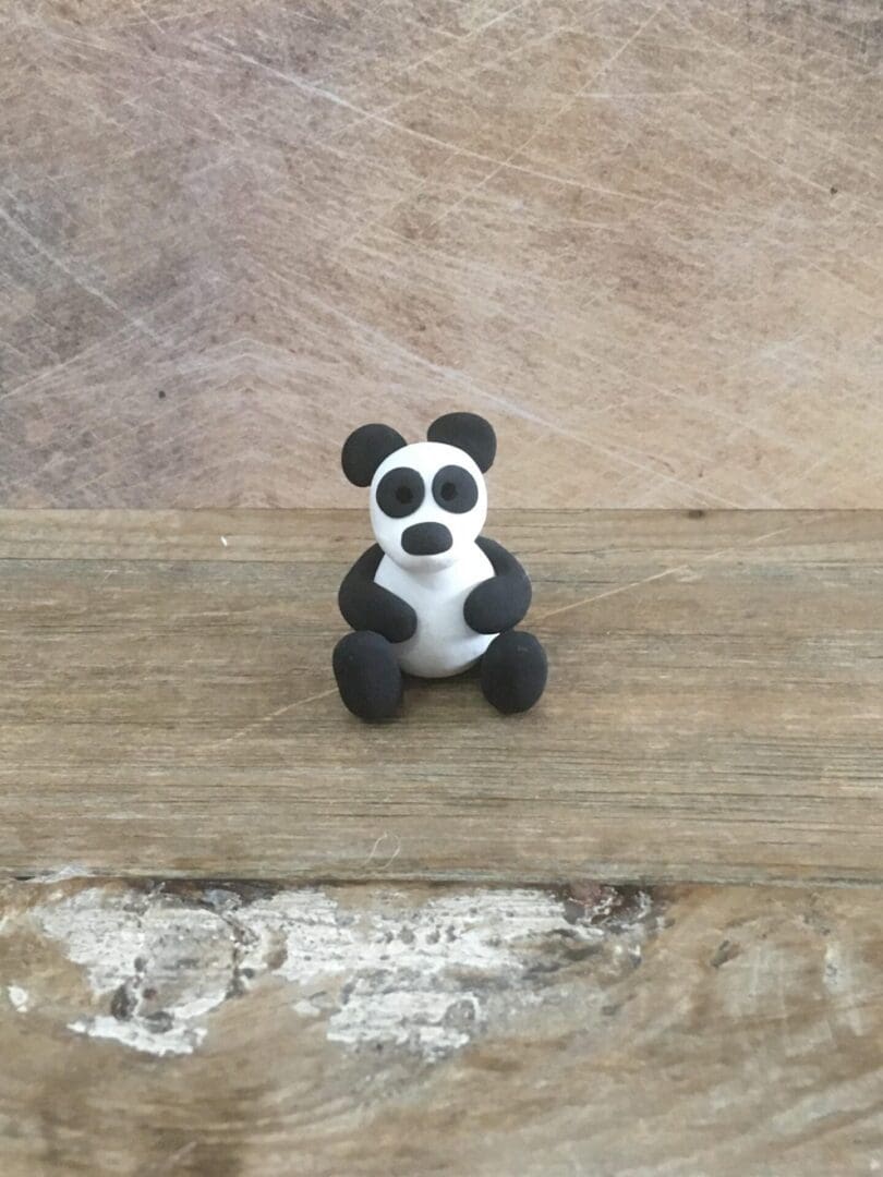 Panda clay figure miniature model | The British Craft House