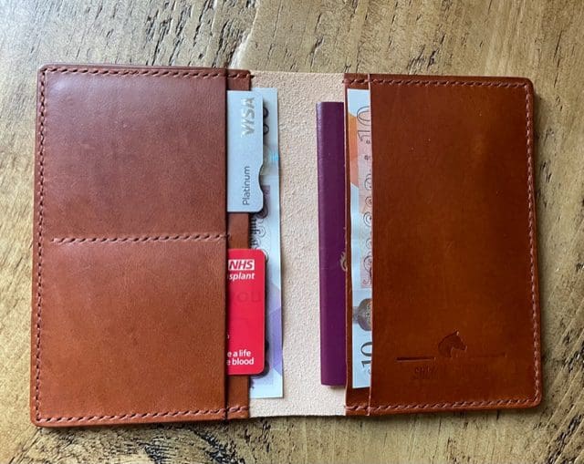 Passport cover wallet limited edition painted leather.