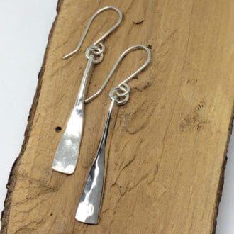 forged silver earrings