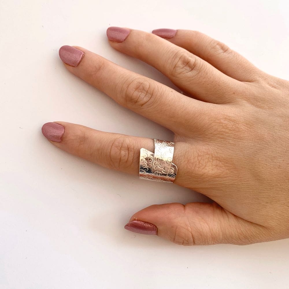 925 Silver Handmade Wide Ring