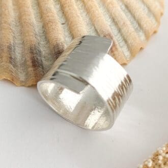 925 Sterling Silver Wrap Wide Ring