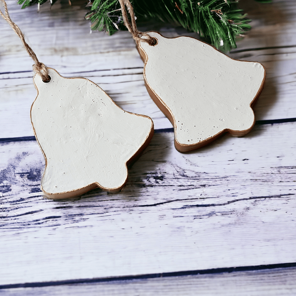 Christmas ornaments - gold - white - trees