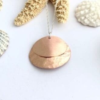 Double Layer Copper Oval Pendant