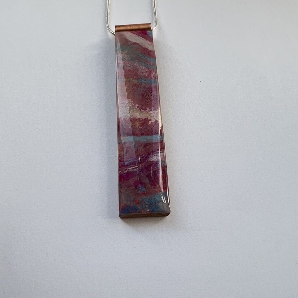 Elegant-Eco-Conscious-Purple-Wooden-Pendant-with-Copper-detail