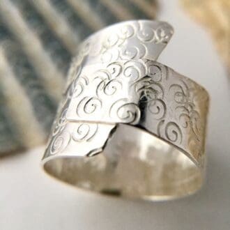 Hammered Sterling Silver Wrap Ring