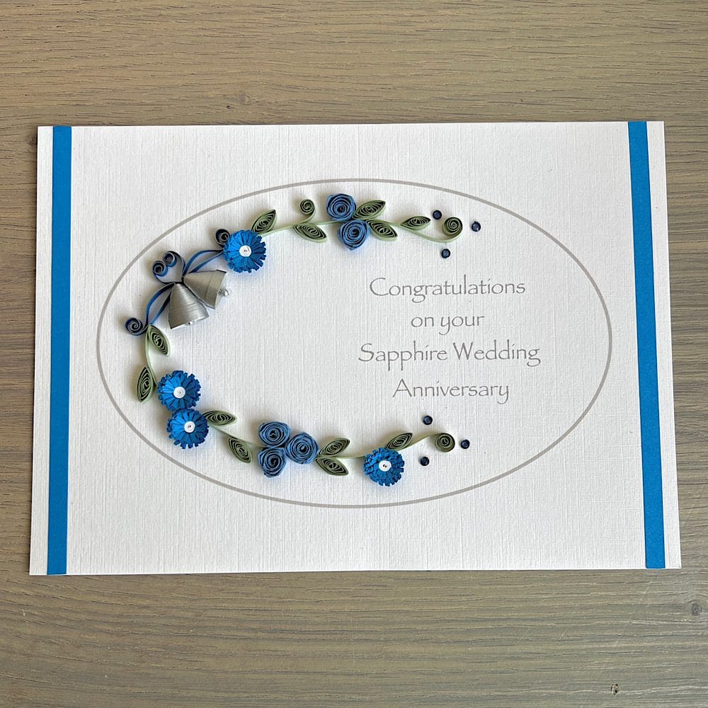 Wedding anniversary card sapphire 65th