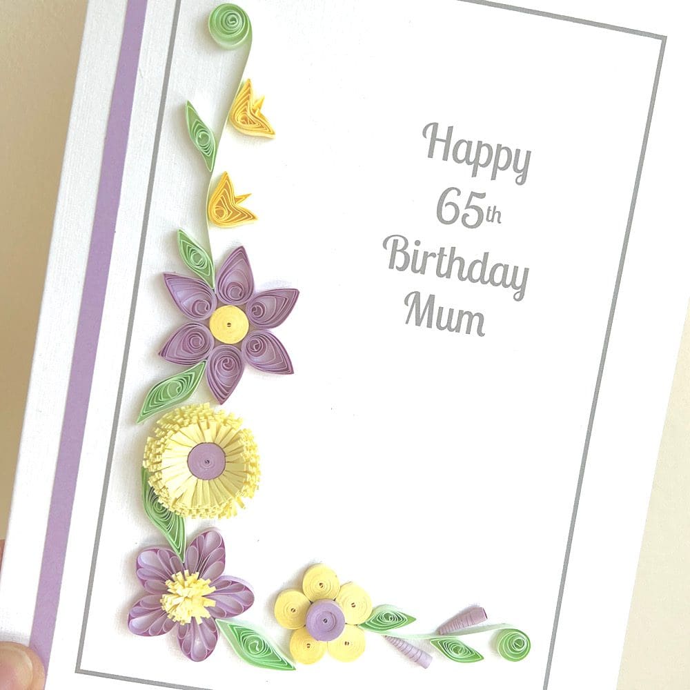 Personalised birthday card fir any age or name 65th mum