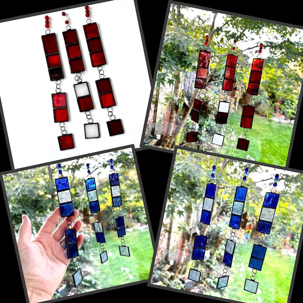 Stained glass window strip hanger
