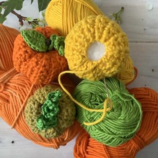 Crochet pumpkins wip