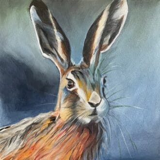 Hare picture Hand painted acrylic on canvas