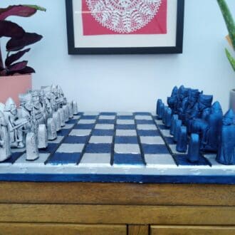 Lewis Chess Set Made to rder in a fnish of your choice.