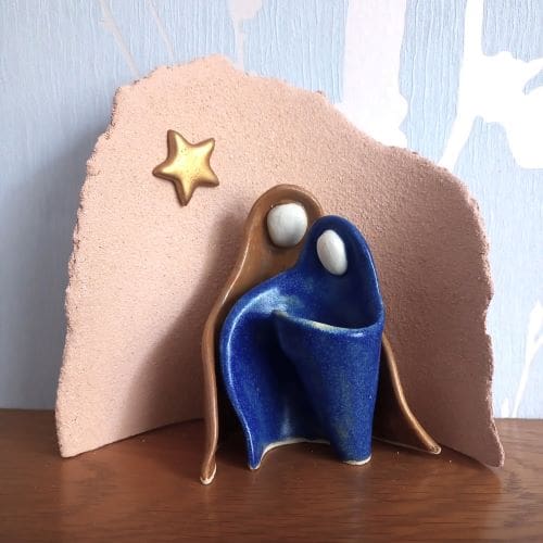 Jesus Mary & Joseph Ceramic Nativity figures