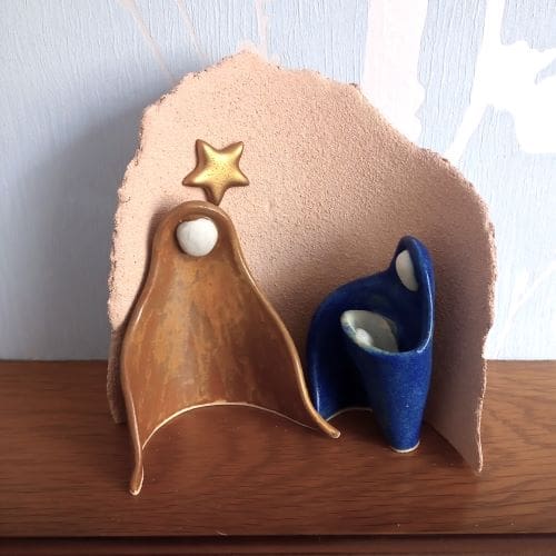 Modern Ceramic Nativity Set