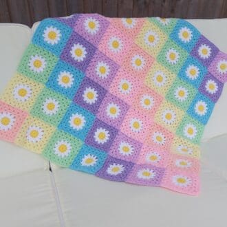 DIY Granny Square Jacket Patch - the neon tea party