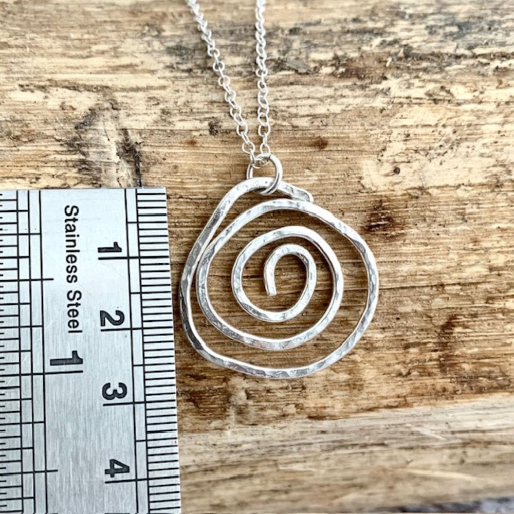 Spiral 925 Sterling Silver Wire Necklace