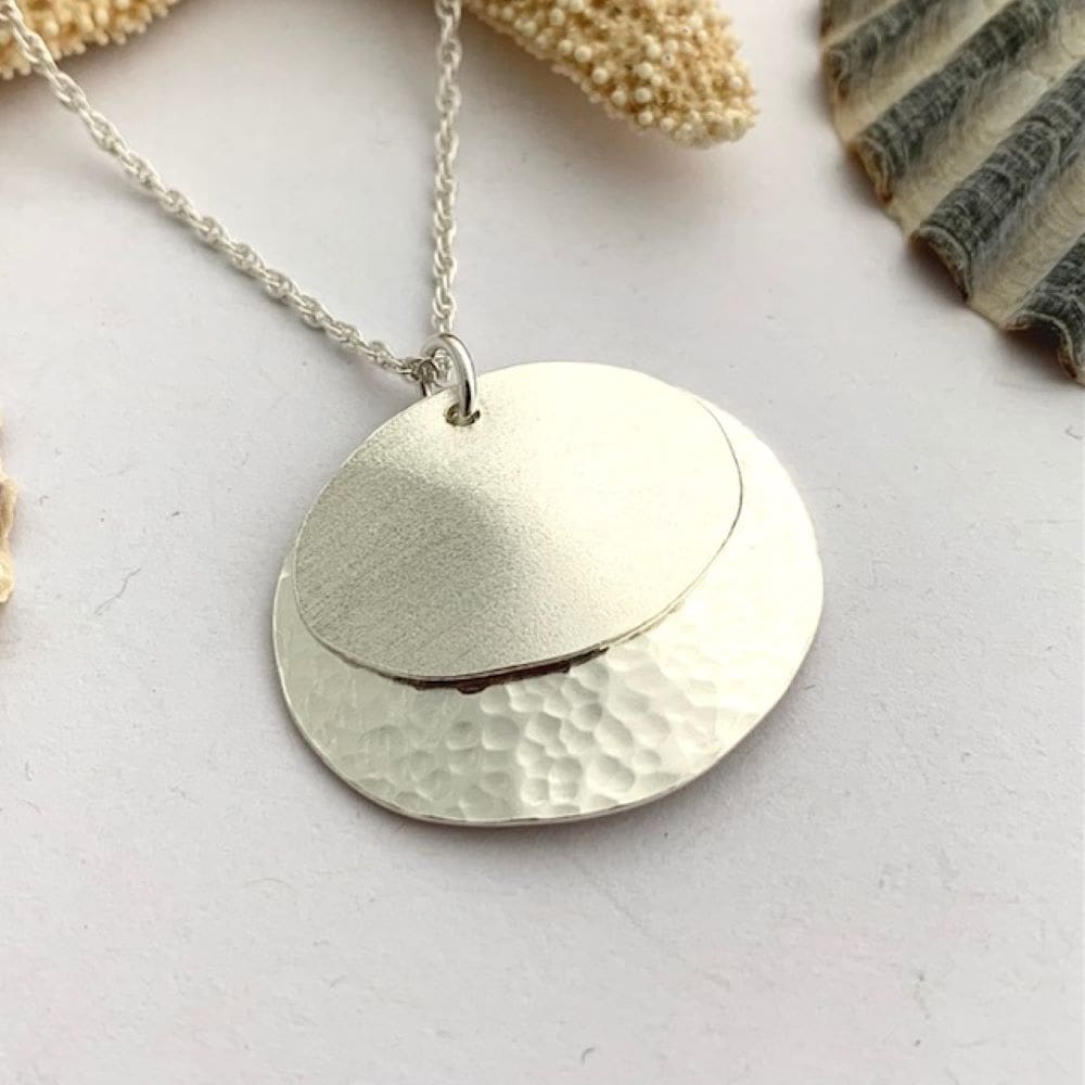 Sterling Silver Oval Layer Pendant