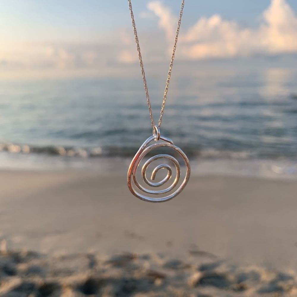 Sterling Silver Spiral Wire Necklace