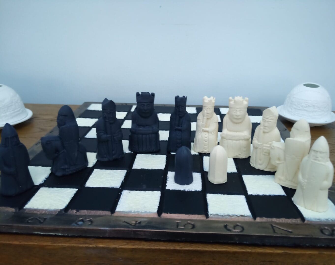 Lewis Chess Set Made to Order in Colour finish of your choice
