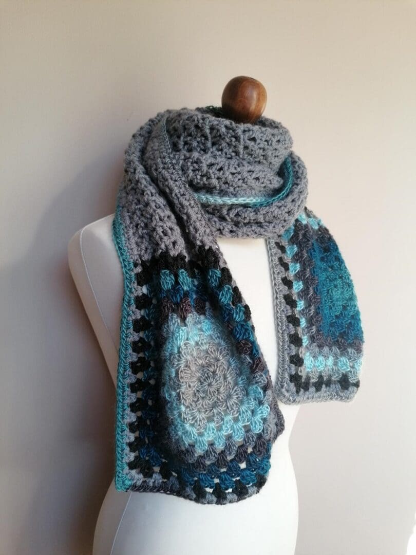 boho-scarf-blues-greys-crochet