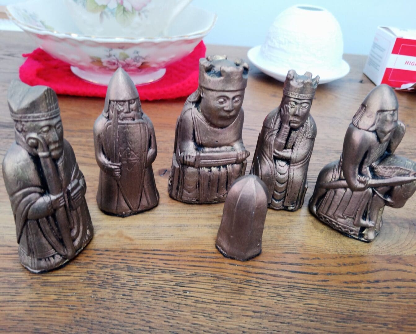 Lewis Chess Pieces in Bronze finish