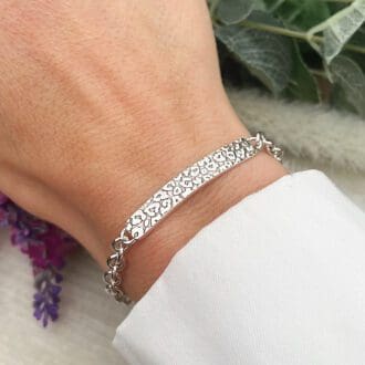 sterling silver bar bracelet