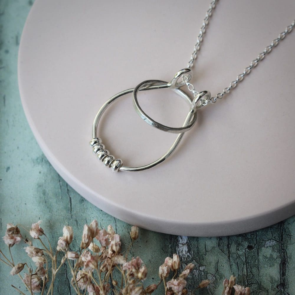 Stirling Silver Ring Holder 'Fidget' Necklace