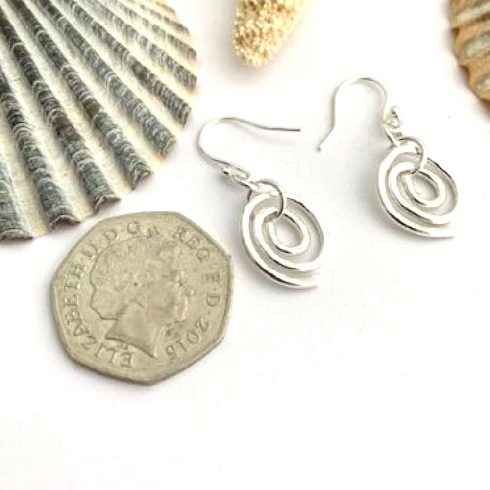925 Silver Dangle Spiral Earrings