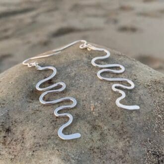 925 Silver Squiggle Earrings