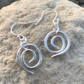 925 Sterling Silver Coil Textured Earrings