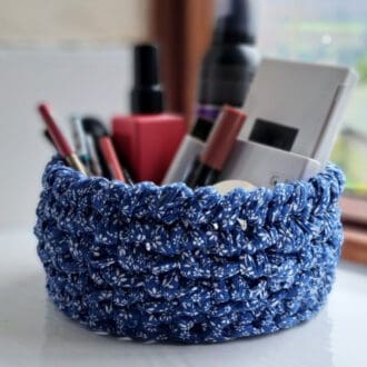 Blue Floral Storage Basket