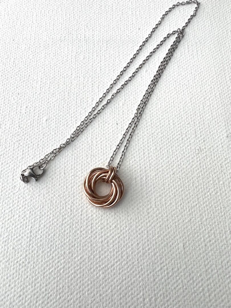 Bronze 8 Ring Necklace