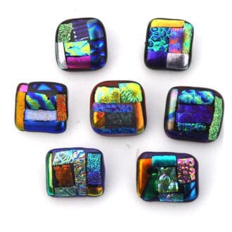 Dichroic fused glass brooch brooches handmade