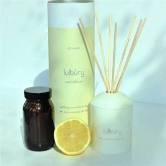 Citraura essential oil reed diffuser bottle jar and reeds
