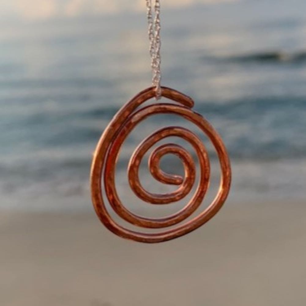 Celtic Copper Wire Spiral Pendant