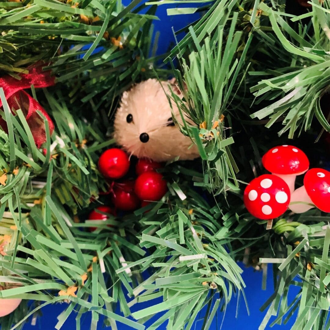 Christmas Wreath with mice