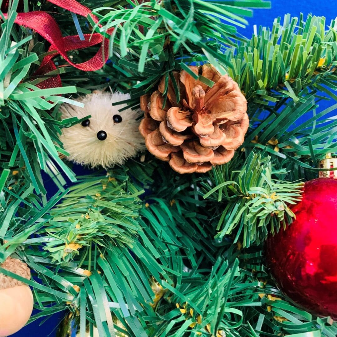 Christmas Wreath with mice