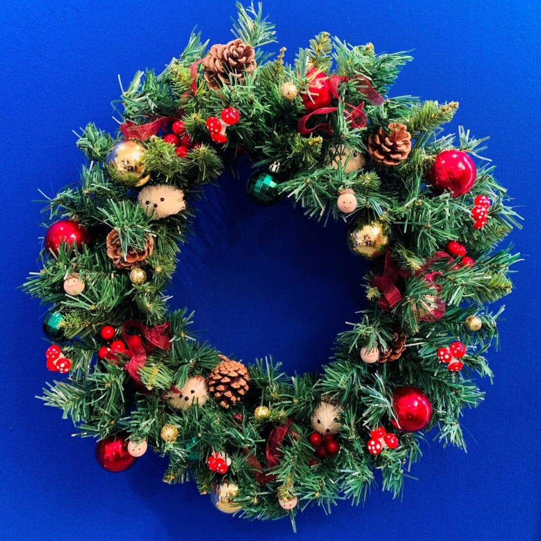 Christmas Wreath with mice