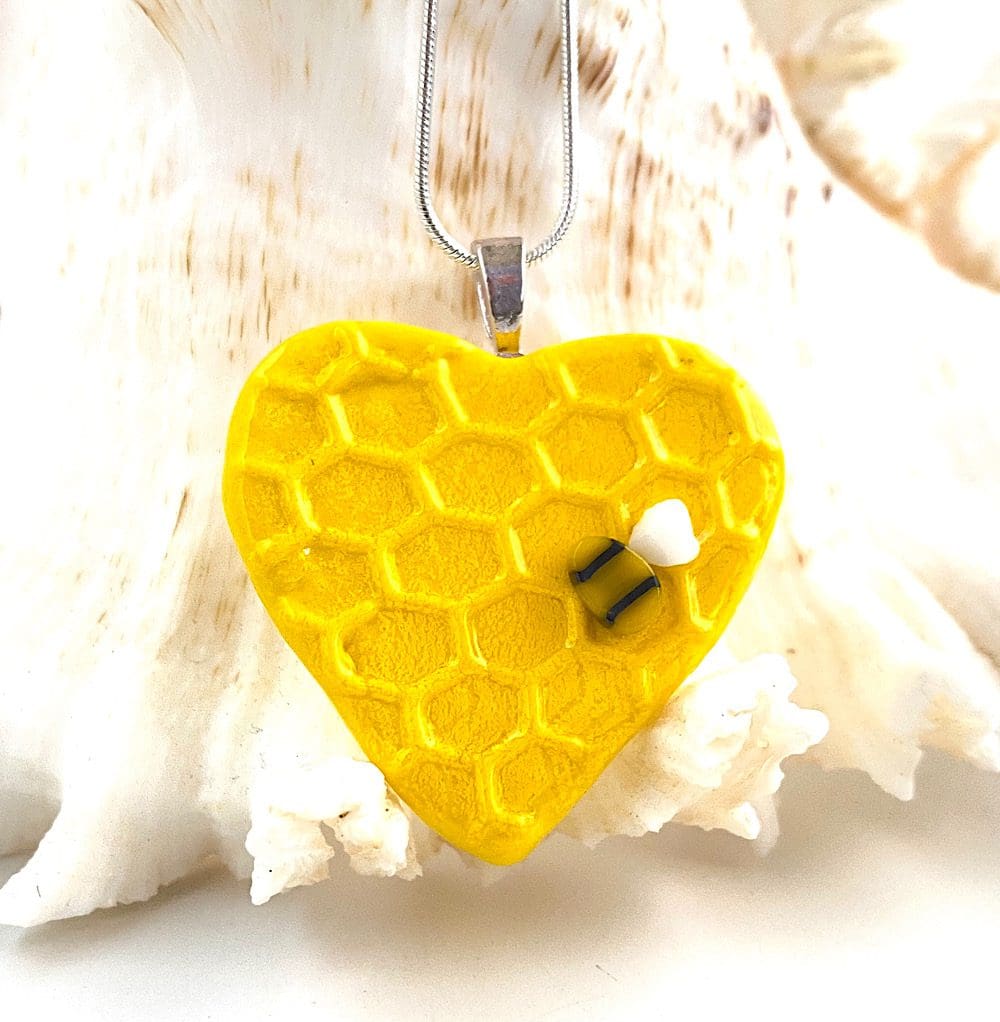 Honeycomb and bee heart